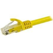 Picture of StarTech.com 1.5m CAT6 Ethernet Cable - Yellow CAT 6 Gigabit Ethernet Wire -650MHz 100W PoE RJ45 UTP Network/Patch Cord Snagless w/Strain Relief Fluke Tested/Wiring is UL Certified/TIA