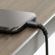 Picture of StarTech.com 3 foot (1m) Durable Black USB-A to Lightning Cable - Heavy Duty Rugged Aramid Fiber USB Type A to Lightning Charger/Sync Power Cord - Apple MFi Certified iPad/iPhone 12