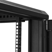 Picture of StarTech.com 4-Post 12U Server Rack Cabinet, Lockable 19" Data Rack Cabinet for Computer / AV / IT Equipment, Office / Home Network Rack with Casters & Adjustable Mounting Rails
