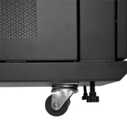 Picture of StarTech.com 4-Post 12U Server Rack Cabinet, Lockable 19" Data Rack Cabinet for Computer / AV / IT Equipment, Office / Home Network Rack with Casters & Adjustable Mounting Rails