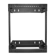 Picture of StarTech.com 12U 19" Wall Mount Network Rack - Adjustable Depth 12-20" 2 Post Open Frame Server Room Rack for AV/Data/ IT Communication/Computer Equipment/Switch w/Cage Nuts & Screws