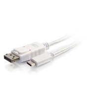 Picture of C2G 0.9m (3ft) USB C to DisplayPort Adapter Cable White - 4K Audio / Video Adapter