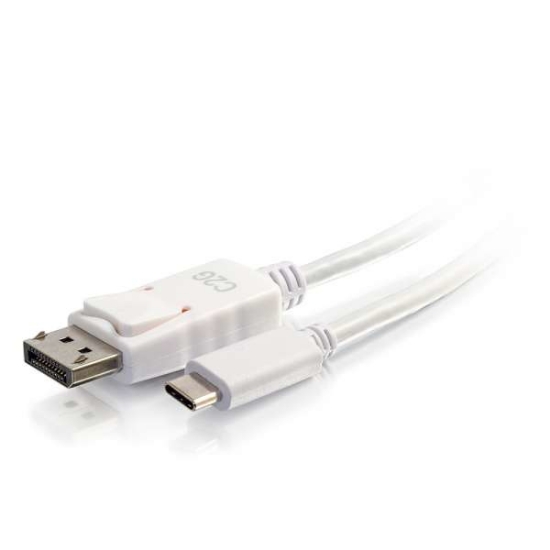 Picture of C2G 0.9m (3ft) USB C to DisplayPort Adapter Cable White - 4K Audio / Video Adapter