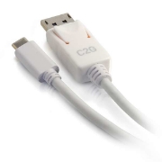 Picture of C2G 0.9m (3ft) USB C to DisplayPort Adapter Cable White - 4K Audio / Video Adapter