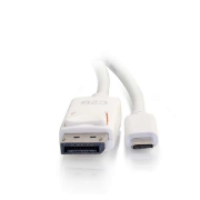 Picture of C2G 0.9m (3ft) USB C to DisplayPort Adapter Cable White - 4K Audio / Video Adapter