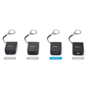 Picture of StarTech.com Compact USB C to VGA Adapter - 1080p USB Type-C to VGA Video Display Converter with Keychain Ring - Active USB-C DP Alt Mode to VGA Monitor Dongle - Thunderbolt 3 Compatible