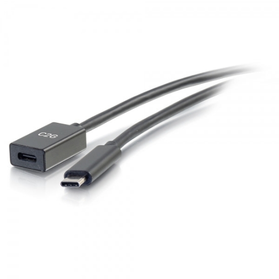 Picture of C2G 3ft USB-C to C 3.1 (Gen 2) Male to Female Extension Cable (10Gbps)