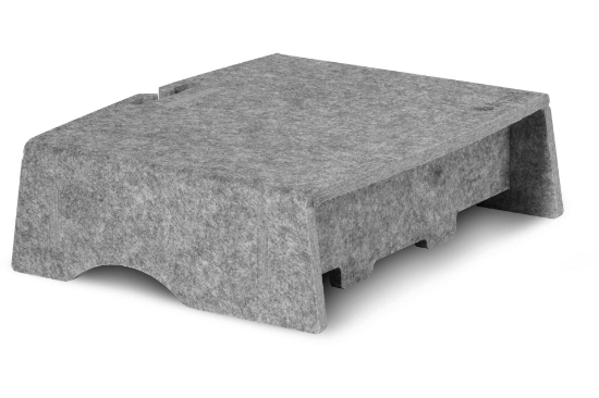 Picture of BakkerElkhuizen Q-Riser 90 Circular 76.2 cm (30") Desk Grey