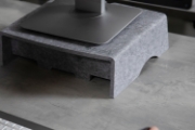 Picture of BakkerElkhuizen Q-Riser 90 Circular 76.2 cm (30") Desk Grey