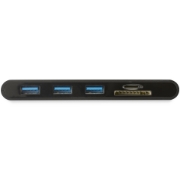 Picture of StarTech.com USB C Multiport Adapter - USB Type-C Mini Dock with HDMI 4K or VGA 1080p Video - 100W Power Delivery Passthrough, 3-port USB 3.0 Hub, GbE, SD & MicroSD - Laptop Travel Dock