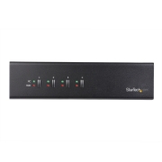 Picture of StarTech.com 4 Port Dual Monitor Dual Link DVI KVM Switch 1440p - Dual Screen/View/Display Compact USB KVM Switch w/Integrated USB 3.0 Hub & Audio - Dell HP Apple Lenovo TAA Compliant