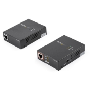 Picture of StarTech.com 1 Port Gigabit PoE Injector & Splitter Kit - 60W High Power over Ethernet Injector 100m/12-24V DC Splitter 802.3bt Midspan Single Port Ultra PoE LAN/RJ45 Security/Monitoring