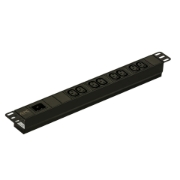 Picture of APC Easy Rack PDU, Basic, 1U, 1 Phase, 3.7kW, 230V, 16A, 8 x C13 outlets, IEC60320 C20 inlet