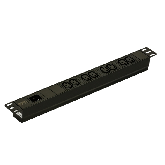 Picture of APC Easy Rack PDU, Basic, 1U, 1 Phase, 3.7kW, 230V, 16A, 8 x C13 outlets, IEC60320 C20 inlet