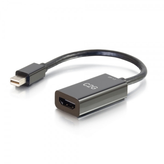 Picture of C2G 8in Mini DisplayPort[TM] Male to HDMI[R] Female Passive Adapter Converter - 4K 30Hz