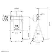 Picture of Neomounts NS-M1500WHITE TV trolley 32-65"
