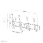 Picture of Neomounts NS-WMB200PBLACK Menuboard wall mount 40-52" - tiltable - portrait