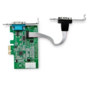 Picture of StarTech.com 2-port PCI Express RS232 Serial Adapter Card - PCIe RS232 Serial Host Controller Card - PCIe to Serial DB9 - 16950 UART - Low Profile Expansion Card - Windows & Linux