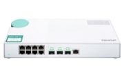 Picture of QNAP QSW-308-1C network switch Unmanaged Gigabit Ethernet (10/100/1000) White