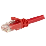 Picture of StarTech.com 1.5m CAT6 Ethernet Cable - Red CAT 6 Gigabit Ethernet Wire -650MHz 100W PoE RJ45 UTP Network/Patch Cord Snagless w/Strain Relief Fluke Tested/Wiring is UL Certified/TIA