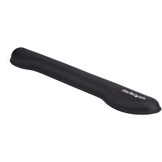 Picture of StarTech.com Foam Keyboard Wrist Rest for Ergonomic Typing Support - Padded Non-Slip Keyboard Cushion - Laptop or Desktop Computer Keyboard Wrist, Hand & Arm Rest - Soft Black Nylon Rest Pad