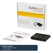 Picture of StarTech.com USB C Multiport Adapter - Portable USB-C Dock with 4K HDMI - 100W PD 3.0 Pass-Through, 1x USB-A, 1x USB-C, GbE - Thunderbolt 3 & USB Type-C Laptop Travel Dock - Mac & Windows