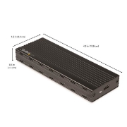 Picture of StarTech.com USB-C 10Gbps to M.2 NVMe SSD Enclosure - Portable External M.2 NGFF PCIe Aluminum Case - 1GB/s Read/Write - Supports 2230, 2242, 2260, 2280 - TB3 Compatible - Mac & PC