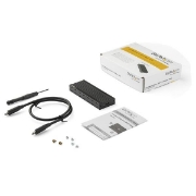 Picture of StarTech.com USB-C 10Gbps to M.2 NVMe SSD Enclosure - Portable External M.2 NGFF PCIe Aluminum Case - 1GB/s Read/Write - Supports 2230, 2242, 2260, 2280 - TB3 Compatible - Mac & PC