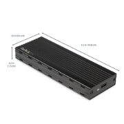 Picture of StarTech.com USB-C 10Gbps to M.2 NVMe SSD Enclosure - Portable External M.2 NGFF PCIe Aluminum Case - 1GB/s Read/Write - Supports 2230, 2242, 2260, 2280 - TB3 Compatible - Mac & PC