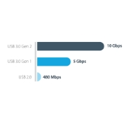 Picture of StarTech.com USB-C 10Gbps to M.2 NVMe SSD Enclosure - Portable External M.2 NGFF PCIe Aluminum Case - 1GB/s Read/Write - Supports 2230, 2242, 2260, 2280 - TB3 Compatible - Mac & PC