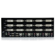 Picture of StarTech.com 4 Port Triple Monitor DVI USB KVM Switch with Audio & USB 2.0 Hub