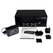 Picture of StarTech.com 4 Port Triple Monitor DVI USB KVM Switch with Audio & USB 2.0 Hub
