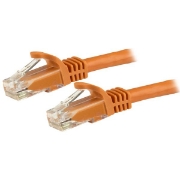 Picture of StarTech.com 1.5m CAT6 Ethernet Cable - Orange CAT 6 Gigabit Ethernet Wire -650MHz 100W PoE RJ45 UTP Network/Patch Cord Snagless w/Strain Relief Fluke Tested/Wiring is UL Certified/TIA