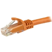Picture of StarTech.com 1.5m CAT6 Ethernet Cable - Orange CAT 6 Gigabit Ethernet Wire -650MHz 100W PoE RJ45 UTP Network/Patch Cord Snagless w/Strain Relief Fluke Tested/Wiring is UL Certified/TIA