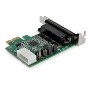 Picture of StarTech.com 4-port PCI Express RS232 Serial Adapter Card - PCIe RS232 Serial Host Controller Card - PCIe to Serial DB9 - 16950 UART - Low Profile Expansion Card - Windows/Linux - TAA