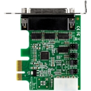 Picture of StarTech.com 4-port PCI Express RS232 Serial Adapter Card - PCIe RS232 Serial Host Controller Card - PCIe to Serial DB9 - 16950 UART - Low Profile Expansion Card - Windows/Linux - TAA