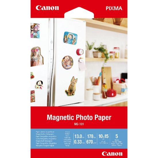 Picture of Canon MG-101 Magnetic Photo Paper, 4x6", 5 sheets