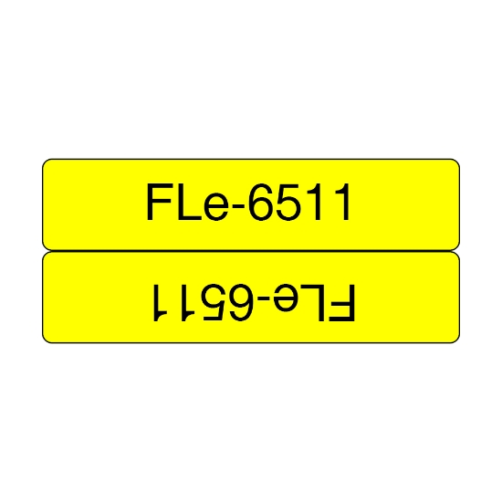 Picture of Brother FLE-6511 label-making tape Black on yellow