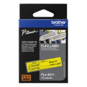 Picture of Brother FLE-6511 label-making tape Black on yellow