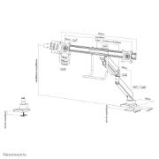 Picture of Neomounts NM-D775DXBLACK Monitor arm 10-32" - gas spring - Topfix - 180°-stop