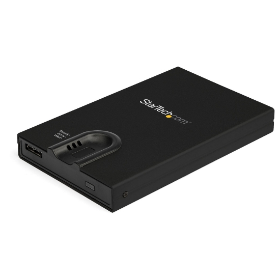 Picture of StarTech.com Biometric Enclosure - Encrypted USB 3.0 2.5" SATA Hard Drive Enclosure - Fingerprint/Password Access - 256-bit AES Data Encryption - Secure External USB 3.1 Gen 1 to HDD/SSD