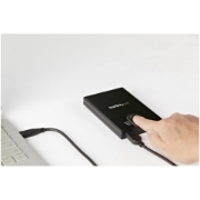 Picture of StarTech.com Biometric Enclosure - Encrypted USB 3.0 2.5" SATA Hard Drive Enclosure - Fingerprint/Password Access - 256-bit AES Data Encryption - Secure External USB 3.1 Gen 1 to HDD/SSD