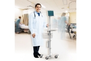 Picture of Compulocks Universal Tablet Cling Medical Rolling Kiosk White