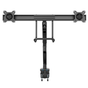 Picture of StarTech.com Desk Mount Dual Monitor Arm with USB & Audio - Slim Full Motion Adjustable Dual Monitor VESA Mount for up to 32" Displays - Ergonomic Articulating - C-Clamp/Grommet