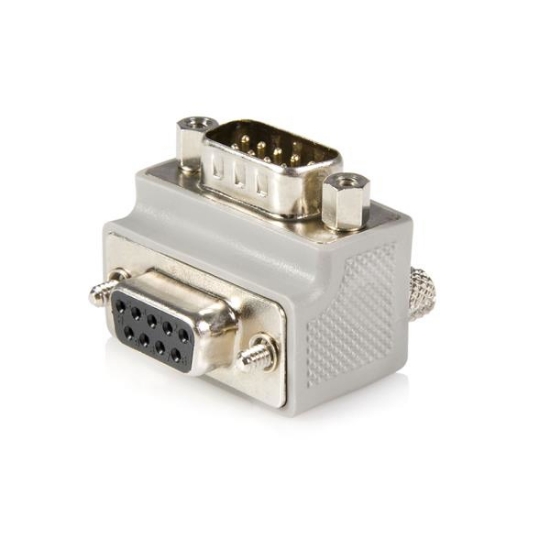 Picture of StarTech.com Right Angle DB9 to DB9 Serial Cable Adapter Type 1 - M/F