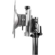 Picture of StarTech.com Dual Monitor Stand - Ergonomic Free Standing Dual Monitor Desktop Stand for two 24" VESA Mount Displays - Synchronized Height Adjustable - Double Monitor Pole Mount - Silver