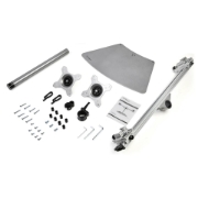 Picture of StarTech.com Dual Monitor Stand - Ergonomic Free Standing Dual Monitor Desktop Stand for two 24" VESA Mount Displays - Synchronized Height Adjustable - Double Monitor Pole Mount - Silver