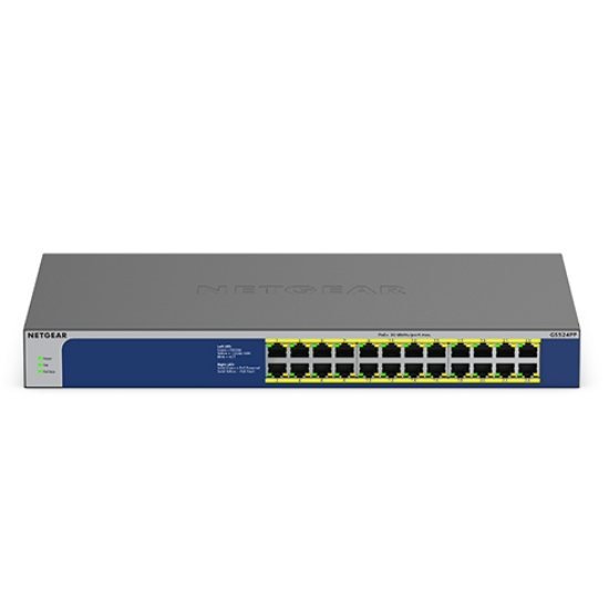 Picture of NETGEAR GS524PP Unmanaged Gigabit Ethernet (10/100/1000) Power over Ethernet (PoE) Grey