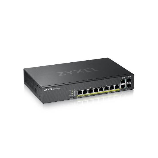 Picture of Zyxel GS2220-10HP-EU0101F network switch Managed L2 Gigabit Ethernet (10/100/1000) Power over Ethernet (PoE) Black