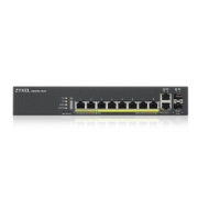 Picture of Zyxel GS2220-10HP-EU0101F network switch Managed L2 Gigabit Ethernet (10/100/1000) Power over Ethernet (PoE) Black